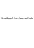 Myers Chapter 5: Genes, Culture, and Gender.  