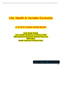 Cram Study Packet Life & Health Questions & Answers (With Rationales)Life Insurance Practice Exam (No Rationales) Health Insurance Practice Exam