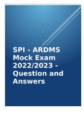 SPI - ARDMS Mock Exam 2022/2023 - Question and Answers