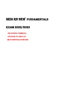 HESI RN NEW FUNDAMENTALS EXAM 2022/2023 | MULTIPLE CHOICES | TESTED IN 2022/23 | QUESTIONS&ANSWERS.