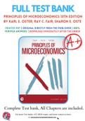 Test Bank for Principles of Microeconomics 13th Edition by Karl E. Oster; Ray C. Fair; Sharon E. Oste Chapter 1-22 Complete Guide