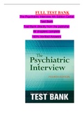 The Psychiatric Interview 4th Edition Carlat Test Bank (Full test bank, 100% Verified Answers)