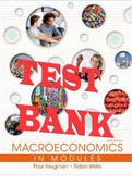TEST BANK for Macroeconomics in Modules, 3rd Edition by Paul Krugman, Robin Wells In 1248 Pages	