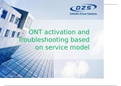 ONT activation and Troubleshooting based on service model