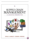 TEST BANK for Supply Chain Management: A Logistics Perspective, 9th Edition, BY Coyle, C. John Langley, Robert A. Novack. All Chapters 1- 16.