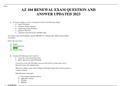 AZ 104 RENEWAL EXAM QUESTION AND ANSWER UPDATED 2024