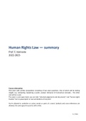 Samenvatting Human Rights Law 22-23 (Engels)