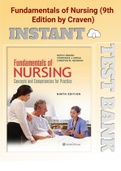 (Latest Guide) Fundamentals of Nursing 9th Edition by Craven| multiple choice questions | with rationales
