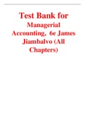 Managerial Accounting, 6e James Jiambalvo (Test Bank)