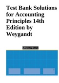 Test Bank Solutions for Accounting Principles 14th Edition by Weygandt/2023