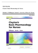 Test Bank - Clayton’s Basic Pharmacology for Nurses, 18th edition (Willihnganz, 2020), Chapter 1-48 | All Chapters