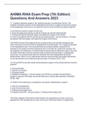 AHIMA RHIA Exam Prep (7th Edition)Questions And Answers 2023.