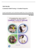 Test Bank - Community Health Nursing, A Canadian Perspective, 5th Edition (Stamler, 2020), Chapter 1-33 | All Chapters