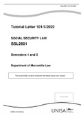 Tutorial Letter 101/3/2022   SOCIAL SECURITY LAW  SSL2601   Semesters 1 and 2 