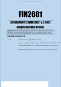 FIN2601 Assignment 2 Semester 1 & 2 2022