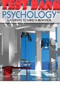 TEST BANK for Introduction to Psychology: Gateways to Mind and Behavior 16th Edition. by Dennis Coon; John O. Mitterer; Tanya S. Martini. ISBN 9780357371497, 0357371496. (All Chapters 1-18)