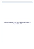 ATI Comprehensive Exit Exam - 180 Correct Questions & Answers 2022-2023