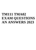 TM111 TMA02 EXAM QUESTIONS AN ANSWERS 2023