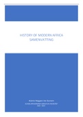 Samenvatting History of Modern Africa