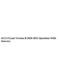 ACLS Exam Version B 2020-2021 Questions With Answers.