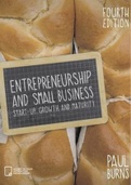 Summary - Entrepreneurship And Small Business - Paul Burns -  ISBN: 9781137430359