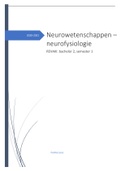 Neurowetenschappen - neurofysiologie - 2020/2021