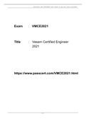 VMCE2021 Veeam Certified Engineer 2021 Update Dumps