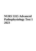 NURS 5315 Advanced Pathophysiology Test 1 2023