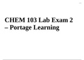 CHEM 103 Lab Exam 2 – Portage Learning