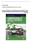 Test Bank - Emergency Medical Responder: First on Scene, 11th Edition (Le Baudour, 2019), Chapter 1-27 | All Chapters