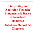 Interpreting and Analyzing Financial Statements 6e Karen Schoenebeck Holtzman (Solution Manual)