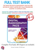 Test Bank For Digital Radiography and PACS 3rd Edition By Christi Carter; Beth Veale 9780323547581 Chapter 1-13 Complete Guide .