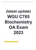 WGU C785 Biochemistry OA Exam  2023 (latest update)