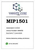MIP1501 Assignment 2 2023
