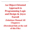 An Object-Oriented Approach to Programming Logic and Design 4e Joyce Farrell (Solution Manual)