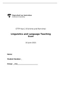 Linguistics and Language Teaching (LLT)