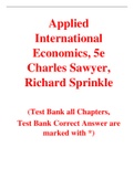 Applied International Economics, 5e Charles Sawyer, Richard Sprinkle (Test Bank)