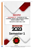 ISC3701 - ASSIGNMENT UNIQUE NUMBER: 789820 DUE DATE: 03 MAY 2023, 18:00