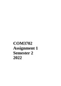 COM3702 Assignment 1 Semester 2 2022