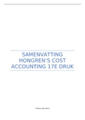 Summary Horngren's Cost accounting A managerial emphasis 17e druk 