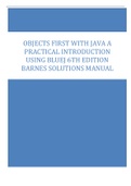 Objects First with Java A Practical Introduction Using BlueJ 6th Edition Barnes Solutions Manual