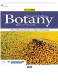 COMPLETE - Elaborated Test Bank for Botany - An Introduction to Plant Biology Ed.7 by James D. Mauseth. ALL Chapters  1-27 Included and updated for 2023