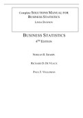 Business Statistics, 4e Norean Sharpe, Richard Veaux, Paul Velleman (Solution Manual)