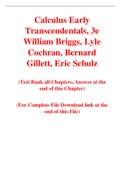 Calculus Early Transcendentals, 3e William Briggs, Lyle Cochran, Bernard Gillett, Eric Schulz (Solution Manual with Test Bank)