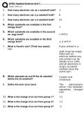 BTEC APPLIED SCIENCE: UNIT 11 - Learning Aim D