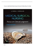Focus on Adult Health Medical Surgical Nursing 3rd Edition Honan Test Bank.ISBN-978-1975190941// All Chapters)