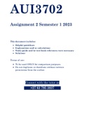 AUI3702 - ASSIGNMENT 2 SOLUTIONS (SEMESTER 01 - 2023)
