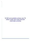 Nr 602 burns pediatric primary care 7th edition maaks starr brady test bank chaminade university
