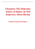 Chemistry The Molecular Nature of Matter, 8e Neil Jespersen, Alison Hyslop (Solution Manual)