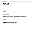 OCR A Level Psychology H567/02 JUNE 2022 FINAL MARK SCHEME>Psychological themes through core studies
